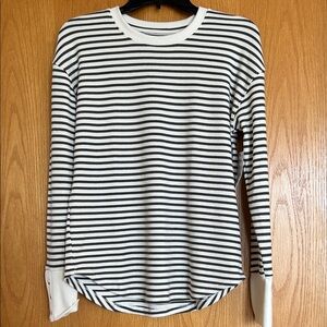 Striped gray and ivory women’s top.  Sonoma.  Size small.   Very soft and comfy